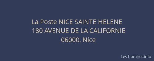 La Poste NICE SAINTE HELENE
