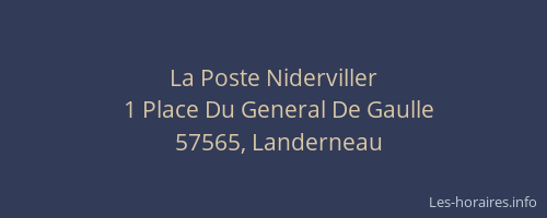 La Poste Niderviller