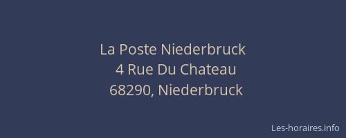 La Poste Niederbruck