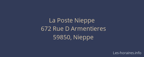 La Poste Nieppe