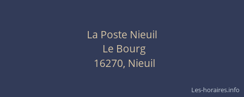 La Poste Nieuil