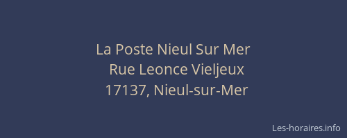 La Poste Nieul Sur Mer