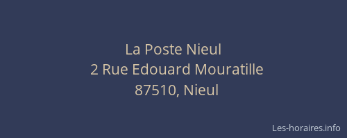 La Poste Nieul