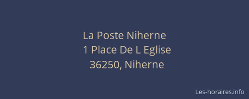 La Poste Niherne