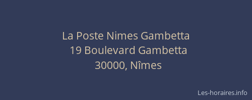 La Poste Nimes Gambetta