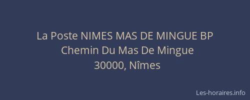 La Poste NIMES MAS DE MINGUE BP