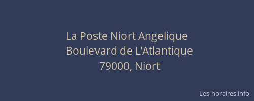 La Poste Niort Angelique