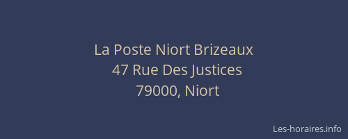 La Poste Niort Brizeaux