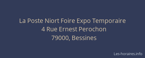 La Poste Niort Foire Expo Temporaire