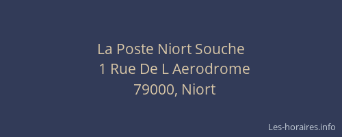 La Poste Niort Souche