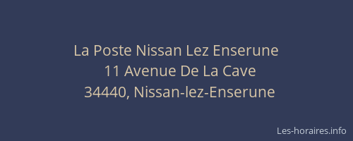La Poste Nissan Lez Enserune