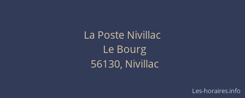 La Poste Nivillac