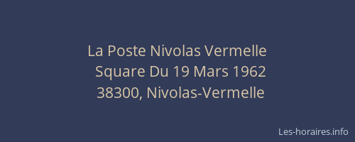 La Poste Nivolas Vermelle