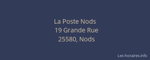La Poste Nods