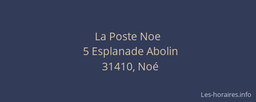 La Poste Noe