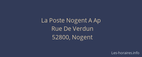 La Poste Nogent A Ap