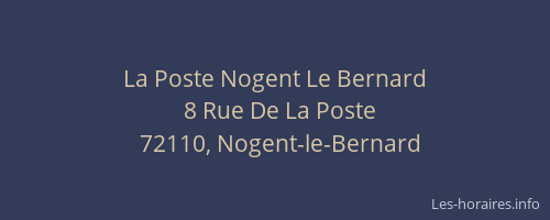 La Poste Nogent Le Bernard