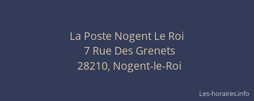 La Poste Nogent Le Roi