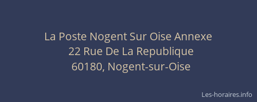 La Poste Nogent Sur Oise Annexe