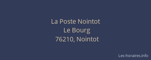 La Poste Nointot
