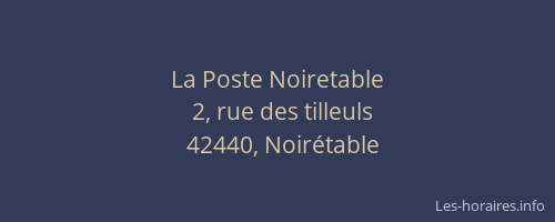 La Poste Noiretable