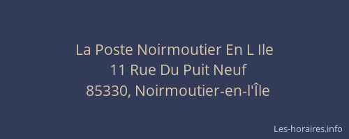 La Poste Noirmoutier En L Ile