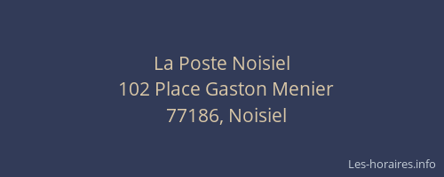 La Poste Noisiel