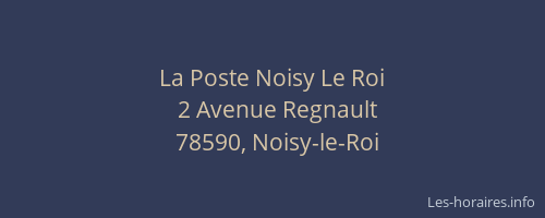 La Poste Noisy Le Roi