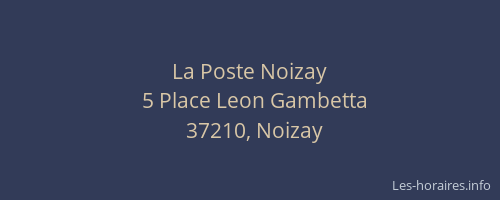 La Poste Noizay