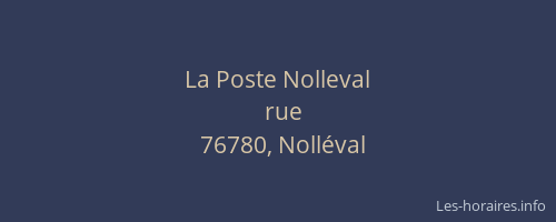 La Poste Nolleval