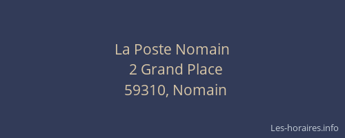 La Poste Nomain