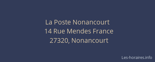 La Poste Nonancourt