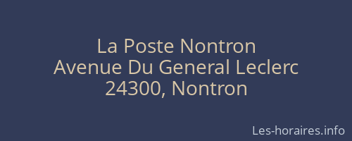 La Poste Nontron