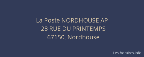 La Poste NORDHOUSE AP