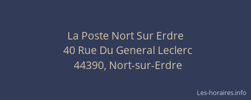 La Poste Nort Sur Erdre