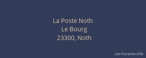 La Poste Noth