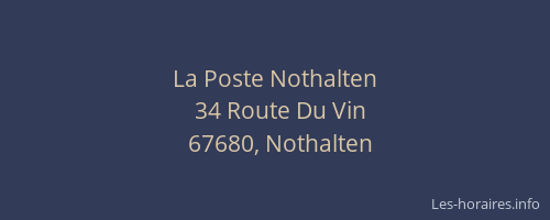 La Poste Nothalten