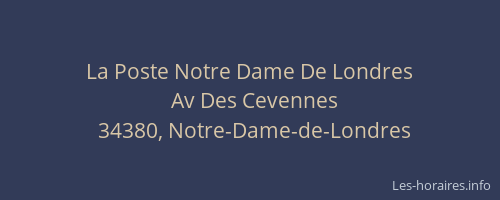 La Poste Notre Dame De Londres