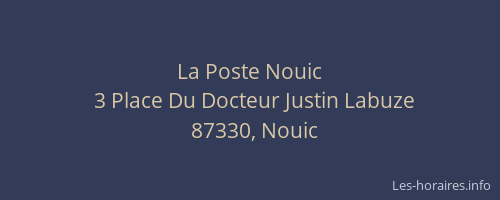 La Poste Nouic