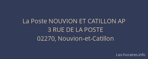 La Poste NOUVION ET CATILLON AP