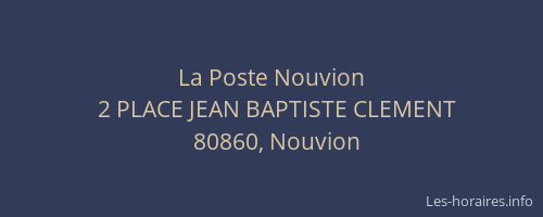 La Poste Nouvion