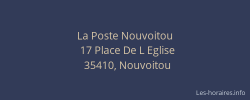 La Poste Nouvoitou
