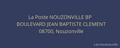 La Poste NOUZONVILLE BP
