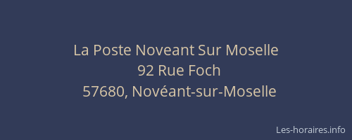 La Poste Noveant Sur Moselle