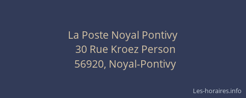 La Poste Noyal Pontivy