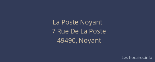 La Poste Noyant