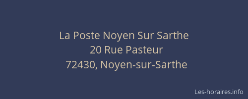 La Poste Noyen Sur Sarthe