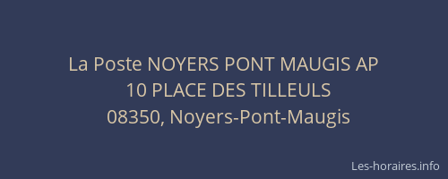 La Poste NOYERS PONT MAUGIS AP