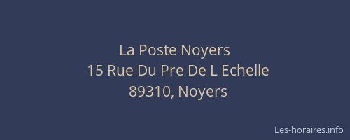 La Poste Noyers
