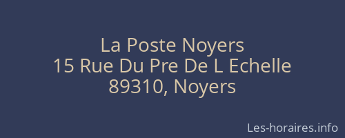 La Poste Noyers